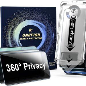 OneFish Screen Protector Privacy Compatible with iPhone 17 Pro 2 Pack